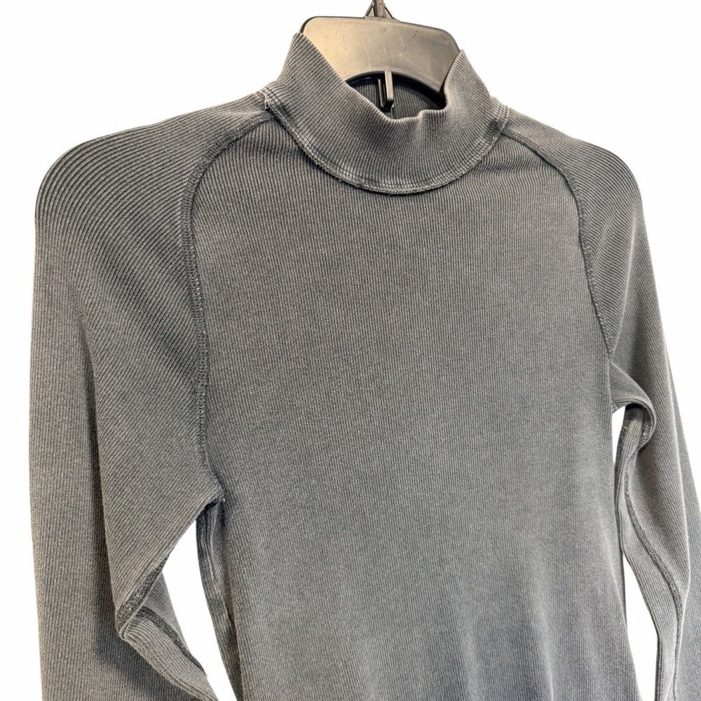 Free People We The Free Fitted Rib Mock Neck Top Large – Split Cuff Stretch
